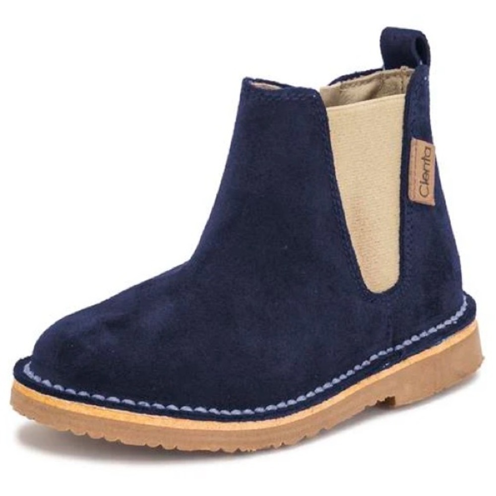 New Cienta Navy Suede Chelsea Boots Size EU 32, US 1